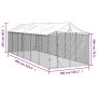 Perrera de exterior con techo acero galvanizado plata 3x9x2,5 m de vidaXL, Casetas y cercados para perros - Ref: Foro24-31904...