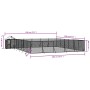 Perrera exterior con toldo acero galvanizado plata 12x12x2,5 m de vidaXL, Casetas y cercados para perros - Ref: Foro24-319047...