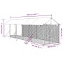 Perrera de exterior con toldo acero galvanizado plata 2x10x2,5m de vidaXL, Casetas y cercados para perros - Ref: Foro24-31904...