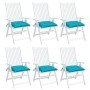 Cojines de silla 6 uds tela Oxford turquesa 50x50x7 cm de vidaXL, Cojines para sillas y sofás - Ref: Foro24-361563, Precio: 4...