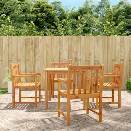 Juego de comedor de jardín 5 piezas madera maciza de acacia de vidaXL, Conjuntos de jardín - Ref: Foro24-3206276, Precio: 479...