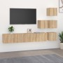 Mueble de pared para TV madera contrachapada color roble sonoma en Muebles TV | Comprar online en Foru.es