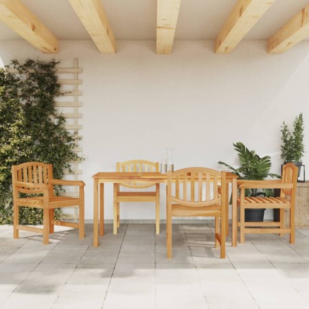 Juego de comedor para jardín 5 piezas madera maciza de teca de vidaXL, Conjuntos de jardín - Ref: Foro24-3157931, Precio: 714...