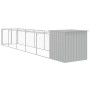 Caseta perros corral acero galvanizado gris claro 110x609x110cm de vidaXL, Casetas para perros - Ref: Foro24-3189085, Precio:...