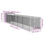 Caseta perros corral acero galvanizado gris claro 110x609x110cm de vidaXL, Casetas para perros - Ref: Foro24-3189085, Precio:...