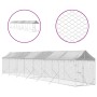 Perrera de exterior con toldo acero galvanizado plata 2x14x2,5m de vidaXL, Casetas y cercados para perros - Ref: Foro24-31904...