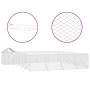 Perrera de exterior con techo acero galvanizado plata 10x8x2,5m de vidaXL, Casetas y cercados para perros - Ref: Foro24-31904...