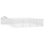 Perrera de exterior con techo acero galvanizado plata 10x8x2,5m de vidaXL, Casetas y cercados para perros - Ref: Foro24-31904...