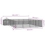 Perrera de exterior con techo acero galvanizado plata 10x8x2,5m de vidaXL, Casetas y cercados para perros - Ref: Foro24-31904...