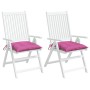 Cojines de silla de jardín 2 uds tela Oxford rosa 50x50x7 cm de vidaXL, Cojines para sillas y sofás - Ref: Foro24-361558, Pre...
