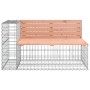 Banco jardín diseño gaviones madera abeto Douglas 347x71x65,5cm de vidaXL, Bancos de jardín - Ref: Foro24-3196255, Precio: 39...