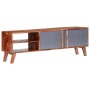Mueble para TV madera maciza de Sheesham gris 140x30x35 cm de vidaXL, Muebles TV - Ref: Foro24-286369, Precio: 181,66 €, Desc...