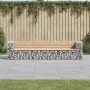 Banco jardín diseño gaviones madera maciza pino 287x71x65,5 cm de vidaXL, Bancos de jardín - Ref: Foro24-3196251, Precio: 359...
