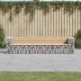 Banco jardín diseño gaviones madera maciza pino 287x71x65,5 cm de vidaXL, Bancos de jardín - Ref: Foro24-3196251, Precio: 334...