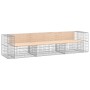Banco jardín diseño gaviones madera maciza pino 287x71x65,5 cm de vidaXL, Bancos de jardín - Ref: Foro24-3196251, Precio: 334...