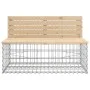 Banco jardín diseño gaviones madera maciza pino 287x71x65,5 cm de vidaXL, Bancos de jardín - Ref: Foro24-3196251, Precio: 359...