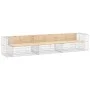 Banco jardín diseño gaviones madera maciza pino 347x71x65,5 cm de vidaXL, Bancos de jardín - Ref: Foro24-3196254, Precio: 415...