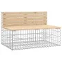Banco jardín diseño gaviones madera maciza pino 347x71x65,5 cm de vidaXL, Bancos de jardín - Ref: Foro24-3196254, Precio: 415...