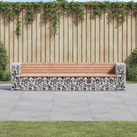 Banco jardín diseño gaviones madera abeto Douglas 287x71x65,5cm de vidaXL, Bancos de jardín - Ref: Foro24-3196252, Precio: 34...