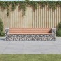 Banco jardín diseño gaviones madera abeto Douglas 287x71x65,5cm de vidaXL, Bancos de jardín - Ref: Foro24-3196252, Precio: 34...