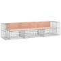 Banco jardín diseño gaviones madera abeto Douglas 287x71x65,5cm de vidaXL, Bancos de jardín - Ref: Foro24-3196252, Precio: 34...
