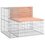 Banco jardín diseño gaviones madera abeto Douglas 287x71x65,5cm de vidaXL, Bancos de jardín - Ref: Foro24-3196252, Precio: 34...