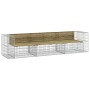 Banco jardín con gaviones madera pino impregnada 287x71x65,5 cm de vidaXL, Bancos de jardín - Ref: Foro24-3196253, Precio: 36...