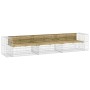 Banco jardín con gaviones madera pino impregnada 347x71x65,5 cm de vidaXL, Bancos de jardín - Ref: Foro24-3196256, Precio: 41...