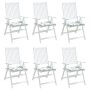 Cojines de silla 6 uds tela estampado de hojas 50x50x3 cm de vidaXL, Cojines para sillas y sofás - Ref: Foro24-361088, Precio...