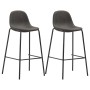 Juego de mesa alta y taburetes 3 piezas tela gris oscuro de vidaXL, muebles para cocinas y comedores - Ref: Foro24-3050006, P...