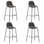 Juego de mesa alta y taburetes 5 piezas tela gris oscuro de vidaXL, muebles para cocinas y comedores - Ref: Foro24-3050007, P...
