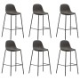 Taburetes de cocina 6 unidades tela gris oscuro de vidaXL, Taburetes de cocina - Ref: Foro24-3051099, Precio: 361,16 €, Descu...