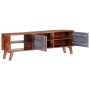 Mueble para TV madera maciza de Sheesham gris 140x30x35 cm de vidaXL, Muebles TV - Ref: Foro24-286369, Precio: 181,66 €, Desc...