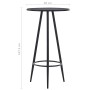 Juego de mesa alta y taburetes 5 piezas tela gris oscuro de vidaXL, muebles para cocinas y comedores - Ref: Foro24-3051126, P...