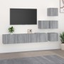 Mueble de pared para TV madera contrachapada gris sonoma en Muebles TV | Comprar online en Foru.es