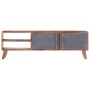 Mueble para TV madera maciza de Sheesham gris 140x30x35 cm de vidaXL, Muebles TV - Ref: Foro24-286369, Precio: 181,66 €, Desc...