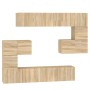Mueble de pared para TV madera contrachapada color roble sonoma en Muebles TV | Comprar online en Foru.es