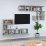 Mueble de pared de TV madera contrachapada gris hormigón en Muebles TV | Comprar online en Foru.es