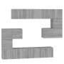 Mueble de pared para TV madera contrachapada gris sonoma en Muebles TV | Comprar online en Foru.es