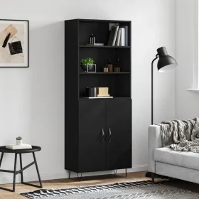 Tall black plywood sideboard 69.5x34x180 cm by vidaXL, Sideboards - Ref: Foro24-3189246, Price: 134,62 €, Discount: %