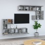 Mueble de pared para TV madera contrachapada gris sonoma en Muebles TV | Comprar online en Foru.es