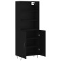 Aparador alto madera contrachapada negro 69,5x34x180 cm de vidaXL, Aparadores - Ref: Foro24-3189246, Precio: 136,97 €, Descue...