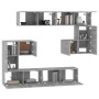 Mueble de pared para TV madera contrachapada gris sonoma en Muebles TV | Comprar online en Foru.es