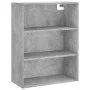 Aparador alto madera contrachapada gris hormigón 69,5x34x180 cm de vidaXL, Aparadores - Ref: Foro24-3189321, Precio: 131,51 €...
