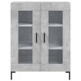Aparador alto madera contrachapada gris hormigón 69,5x34x180 cm de vidaXL, Aparadores - Ref: Foro24-3189321, Precio: 139,98 €...