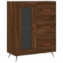 Aparador alto madera contrachapada marrón roble 69,5x34x180 cm de vidaXL, Aparadores - Ref: Foro24-3189484, Precio: 153,31 €,...