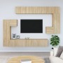 Mueble de pared para TV madera contrachapada color roble sonoma en Muebles TV | Comprar online en Foru.es
