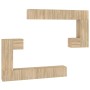 Mueble de pared para TV madera contrachapada color roble sonoma en Muebles TV | Comprar online en Foru.es