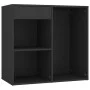 Tocador con LED y armario madera contrachapada negro de vidaXL, Tocadores para dormitorios - Ref: Foro24-3082018, Precio: 143...