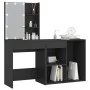 Tocador con LED y armario madera contrachapada negro de vidaXL, Tocadores para dormitorios - Ref: Foro24-3082018, Precio: 143...